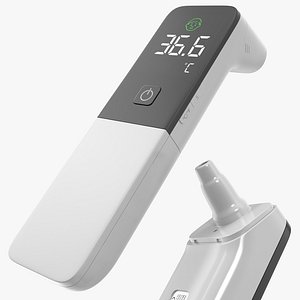 Forehead And Ear Infrared Thermometer 3D Model