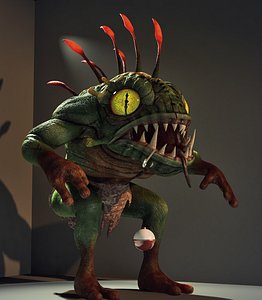 3D monster murloc model