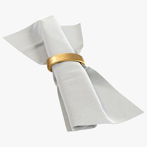 3D Napkins in a serving ring model