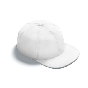 Snapback Cap white headwear with flat visor