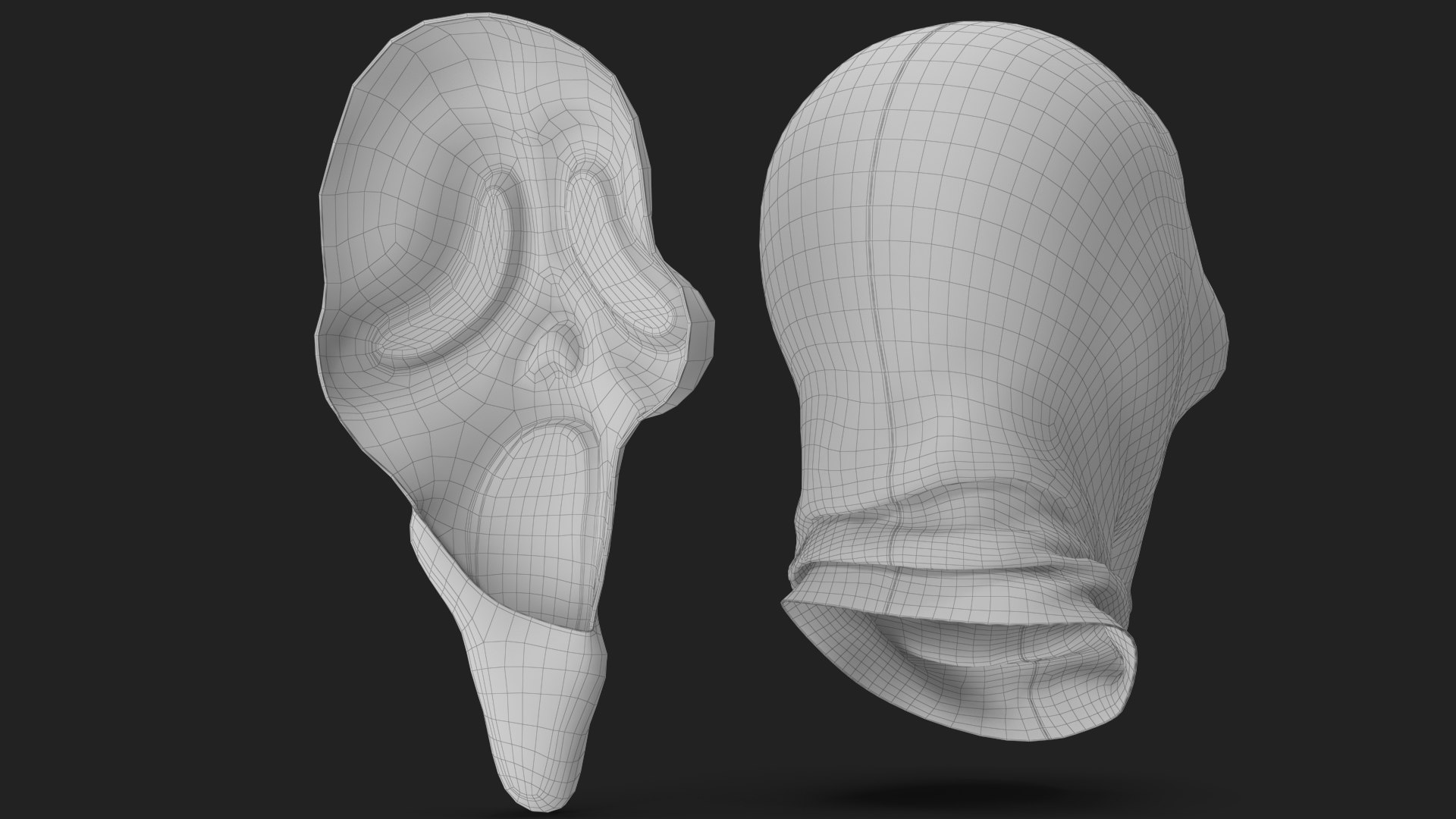 Ghostface Mask model https://p.turbosquid.com/ts-thumb/YR/XodgjM/4y/wireframe_13/jpg/1719546270/1920x1080/fit_q87/311d8a6a120476acea23b05186a71216a594dcd2/wireframe_13.jpg