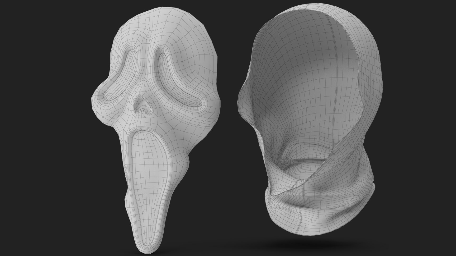 Ghostface Mask model https://p.turbosquid.com/ts-thumb/YR/XodgjM/kz/wireframe_11/jpg/1719546271/1920x1080/fit_q87/ce02f4a19f04f3a20bdc92fe4e08814f89a281be/wireframe_11.jpg