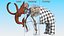 3D Adult Mammoth Old Skeleton Shell Walking Pose model