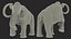 3D Adult Mammoth Old Skeleton Shell Walking Pose model