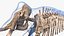 3D Adult Mammoth Old Skeleton Shell Walking Pose model