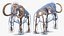 3D Adult Mammoth Old Skeleton Shell Walking Pose model