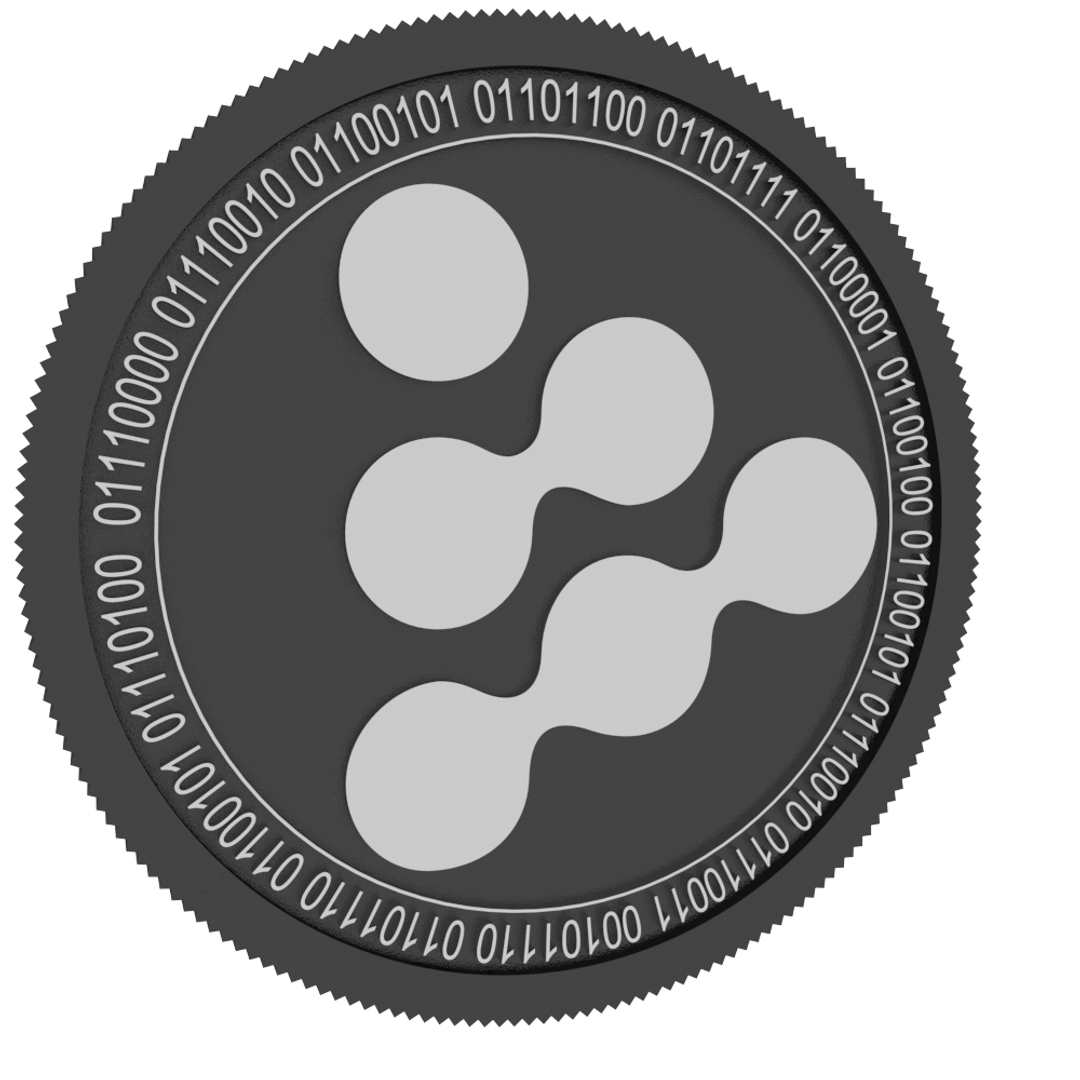 Iexec Rlc Black Coin Model - TurboSquid 1606339
