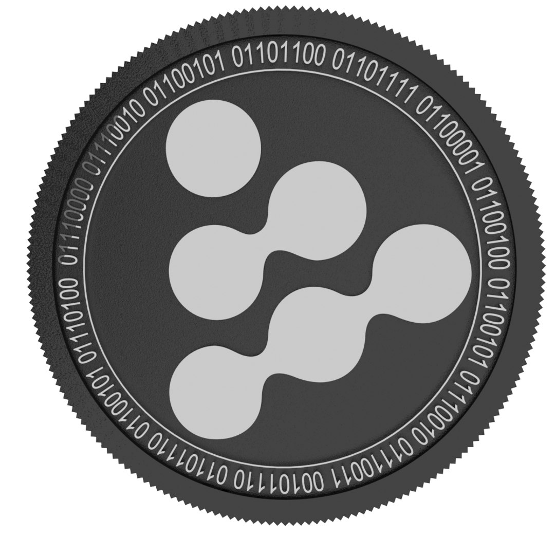 Iexec Rlc Black Coin Model - TurboSquid 1606339