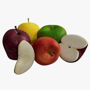 3D Apple Low-poly 3D model model