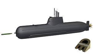3D german submarine model
