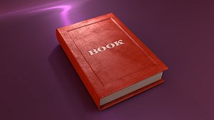 3D book rigged model