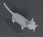 Modelo 3D de malla de base de gato de dibujos animados