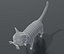 Modelo 3D de malla de base de gato de dibujos animados