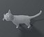 Modelo 3D de malla de base de gato de dibujos animados