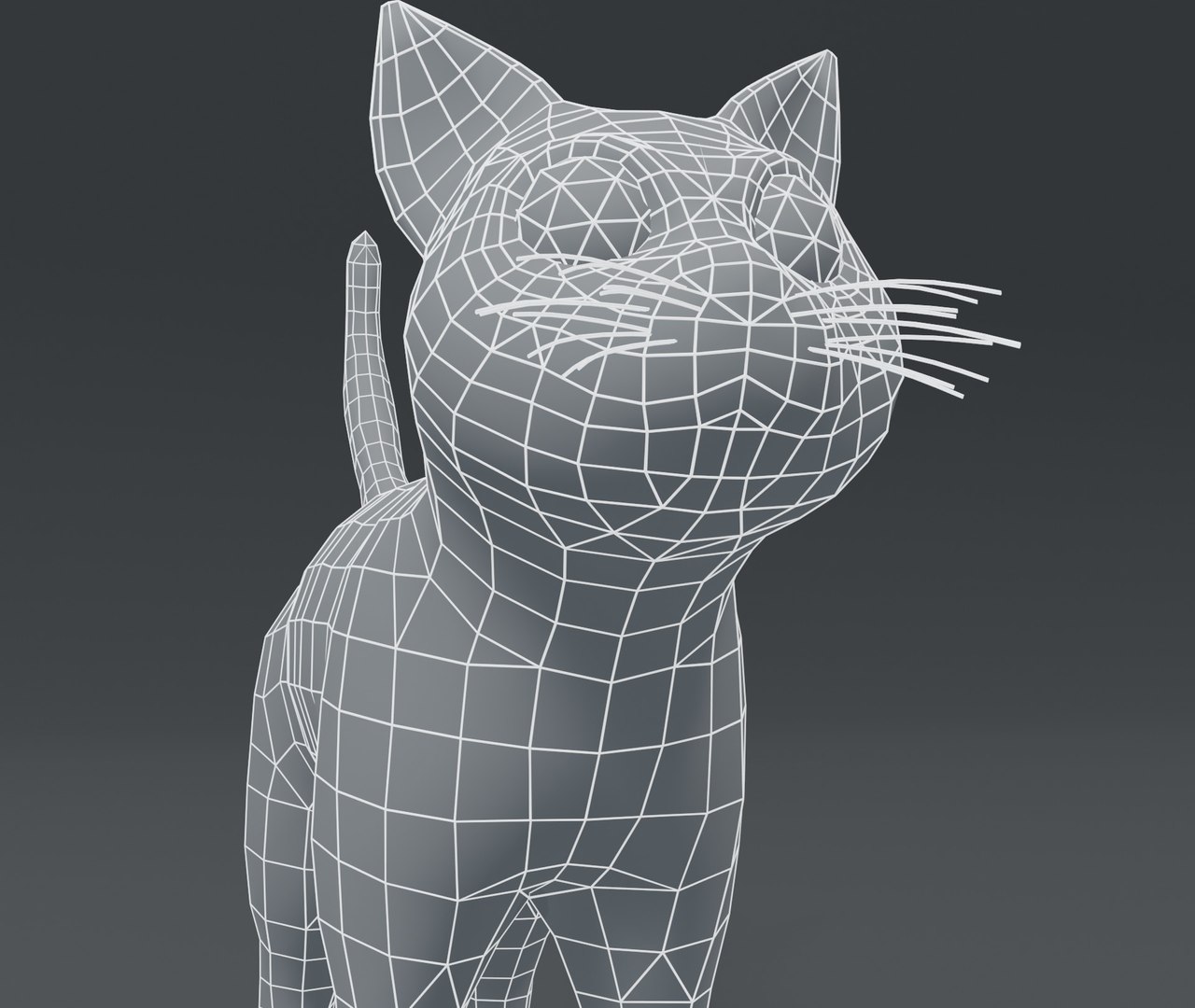 Cartoon Cat Base Mesh 3D Model - TurboSquid 1543032