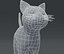 Modelo 3D de malla de base de gato de dibujos animados
