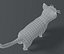 Modelo 3D de malla de base de gato de dibujos animados