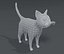 Modelo 3D de malla de base de gato de dibujos animados