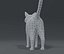 Modelo 3D de malla de base de gato de dibujos animados