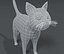 Modelo 3D de malla de base de gato de dibujos animados