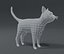 Modelo 3D de malla de base de gato de dibujos animados