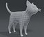 Modelo 3D de malla de base de gato de dibujos animados