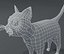 Modelo 3D de malla de base de gato de dibujos animados