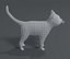 Modelo 3D de malla de base de gato de dibujos animados