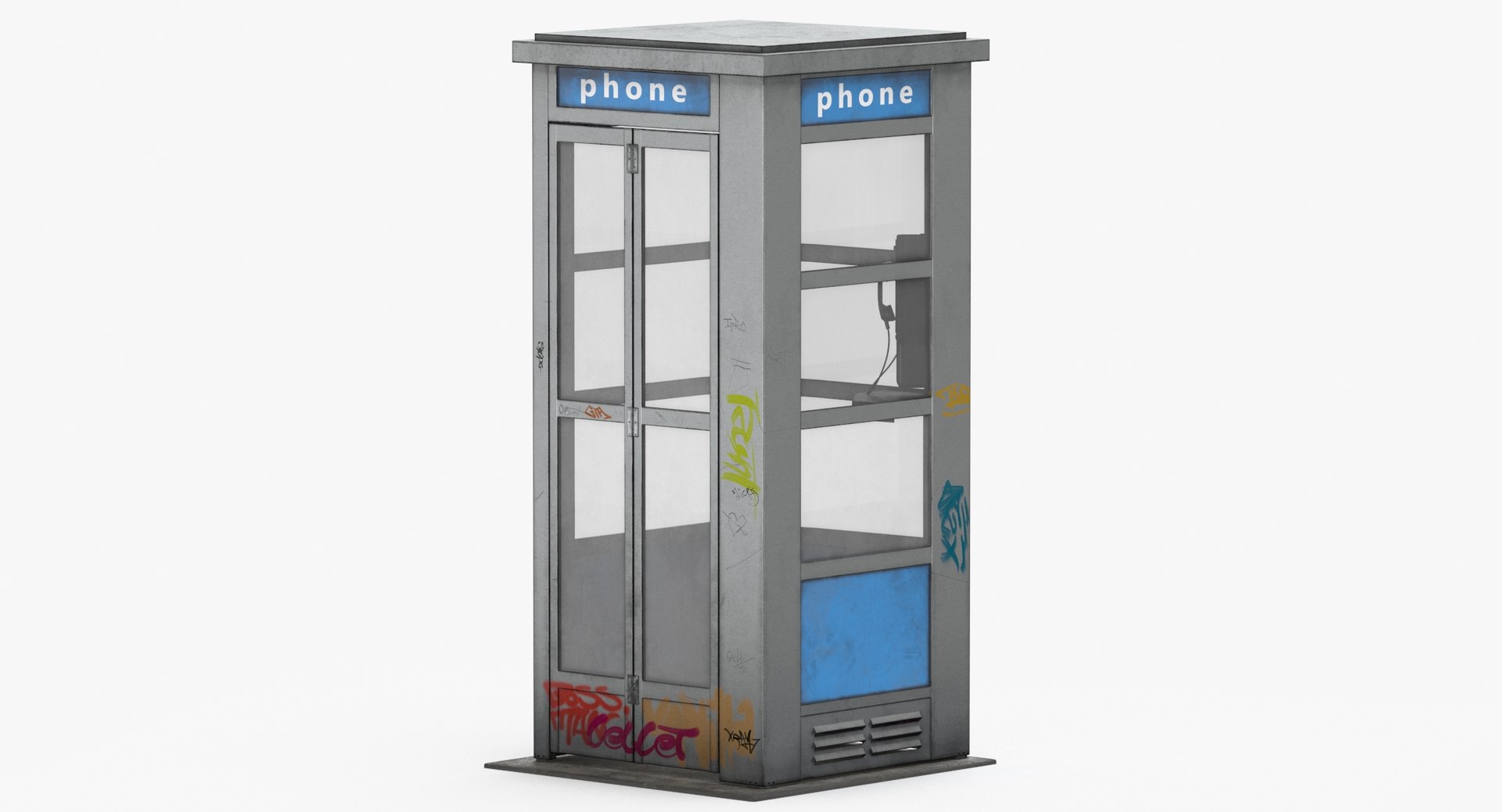 3D model Phonebooth Clean and Dirty, Open and Closed https://p.turbosquid.com/ts-thumb/YR/qc4EeG/kU/phonebooth_clean_open_thumbnail_0018/jpg/1650300057/1920x1080/fit_q87/b4732c0038b8051b41638c02b2c5f377ac840db4/phonebooth_clean_open_thumbnail_0018.jpg