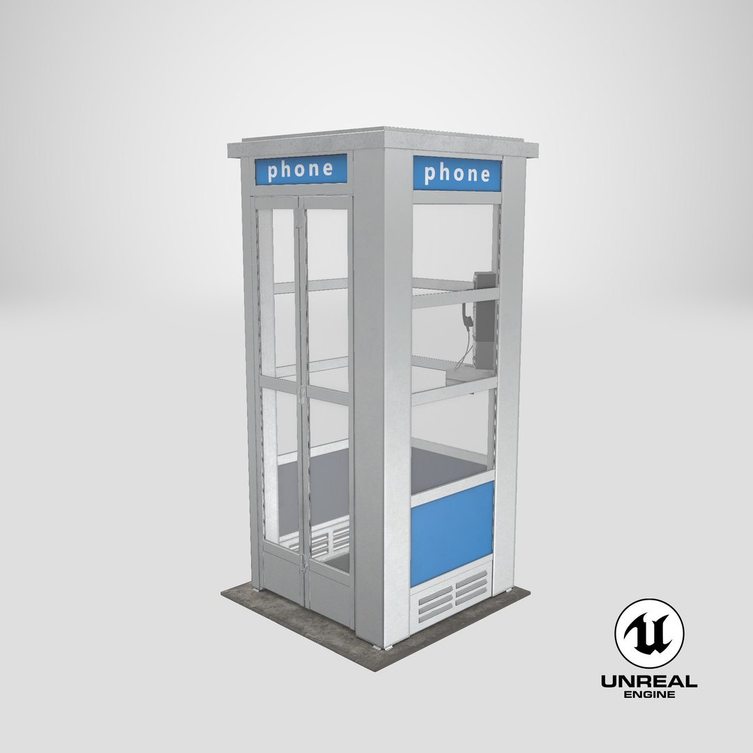 3D model Phonebooth Clean and Dirty, Open and Closed https://p.turbosquid.com/ts-thumb/YR/qc4EeG/nU/stemcell_unreal_render/png/1654848729/1920x1080/fit_q87/a8f297f95c12ea5f3ed533e931a3db91e68b357b/stemcell_unreal_render.jpg