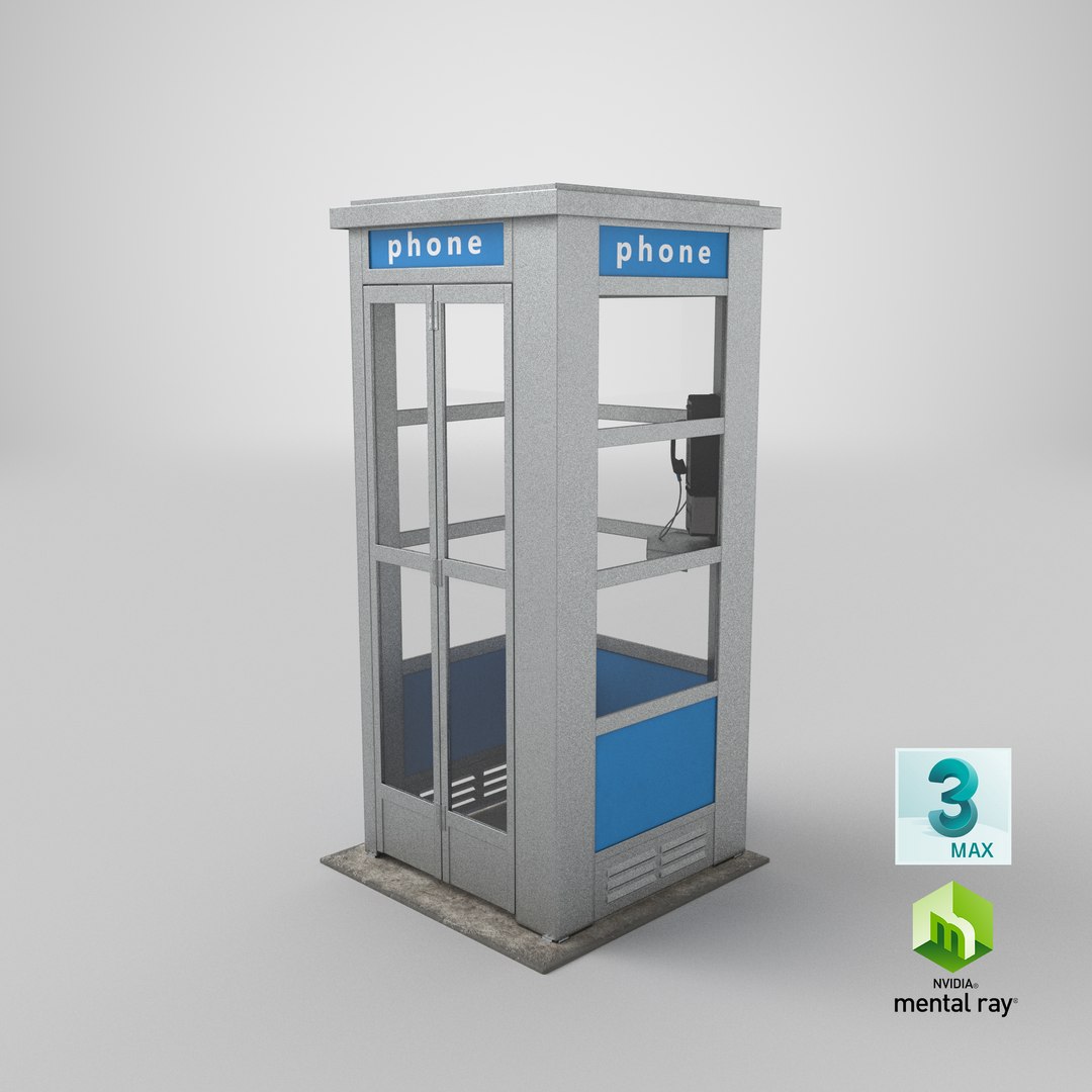3D model Phonebooth Clean and Dirty, Open and Closed https://p.turbosquid.com/ts-thumb/YR/qc4EeG/pw/stemcell_max_mental_ray_render/png/1654848733/1920x1080/fit_q87/e53a0344c710d21b448afa766a1f49283ece49ff/stemcell_max_mental_ray_render.jpg
