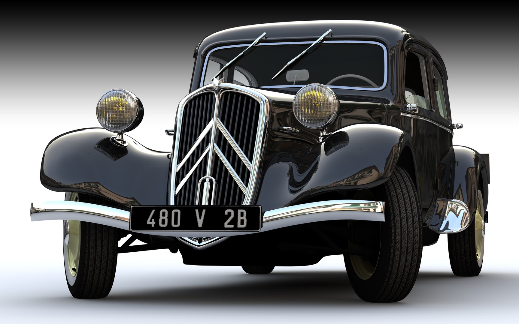 Citroen Traction Avant 3d Model