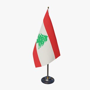 Table Flag Lebanon 3D