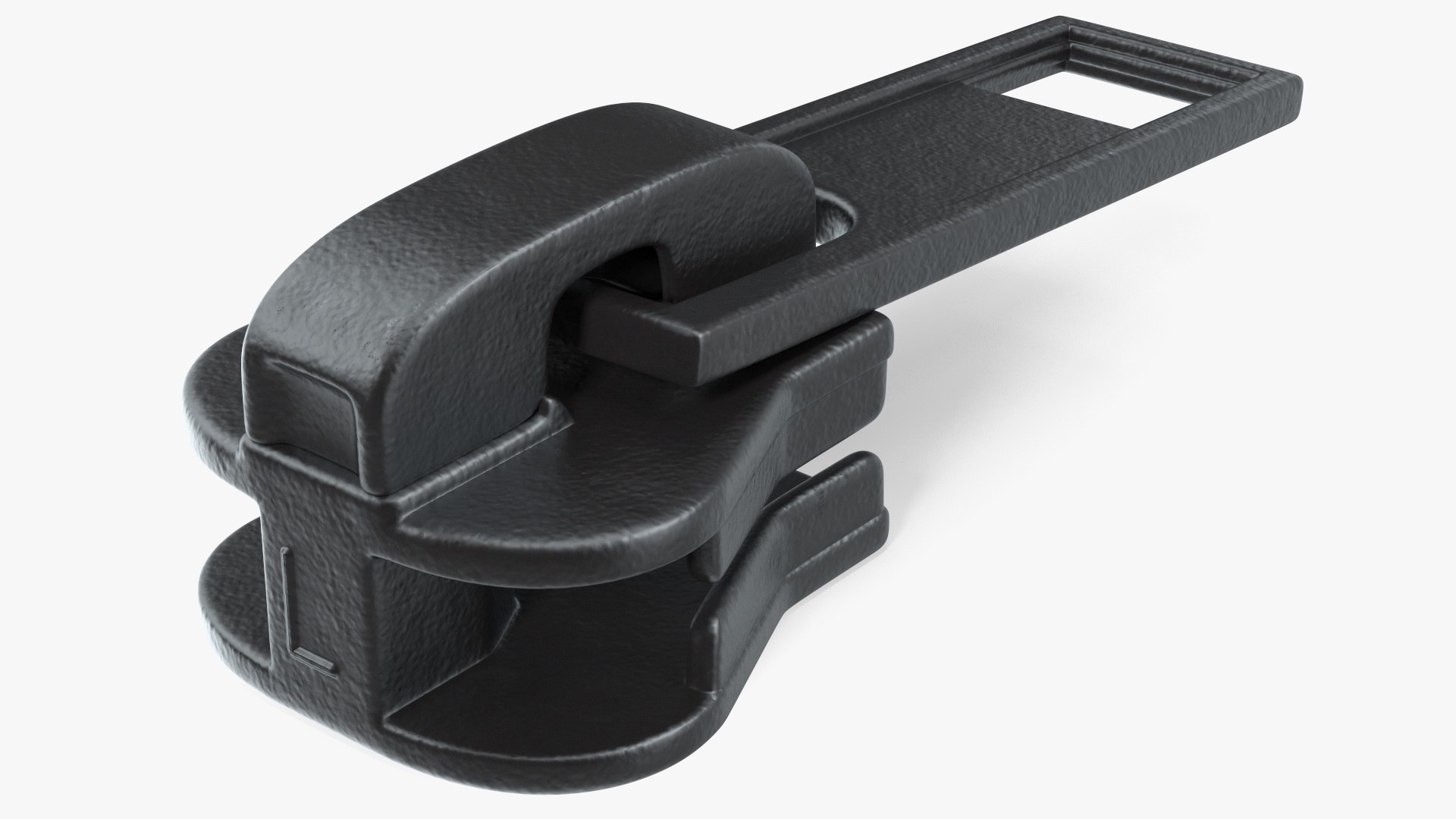Zipper Slider Black 3D model preview