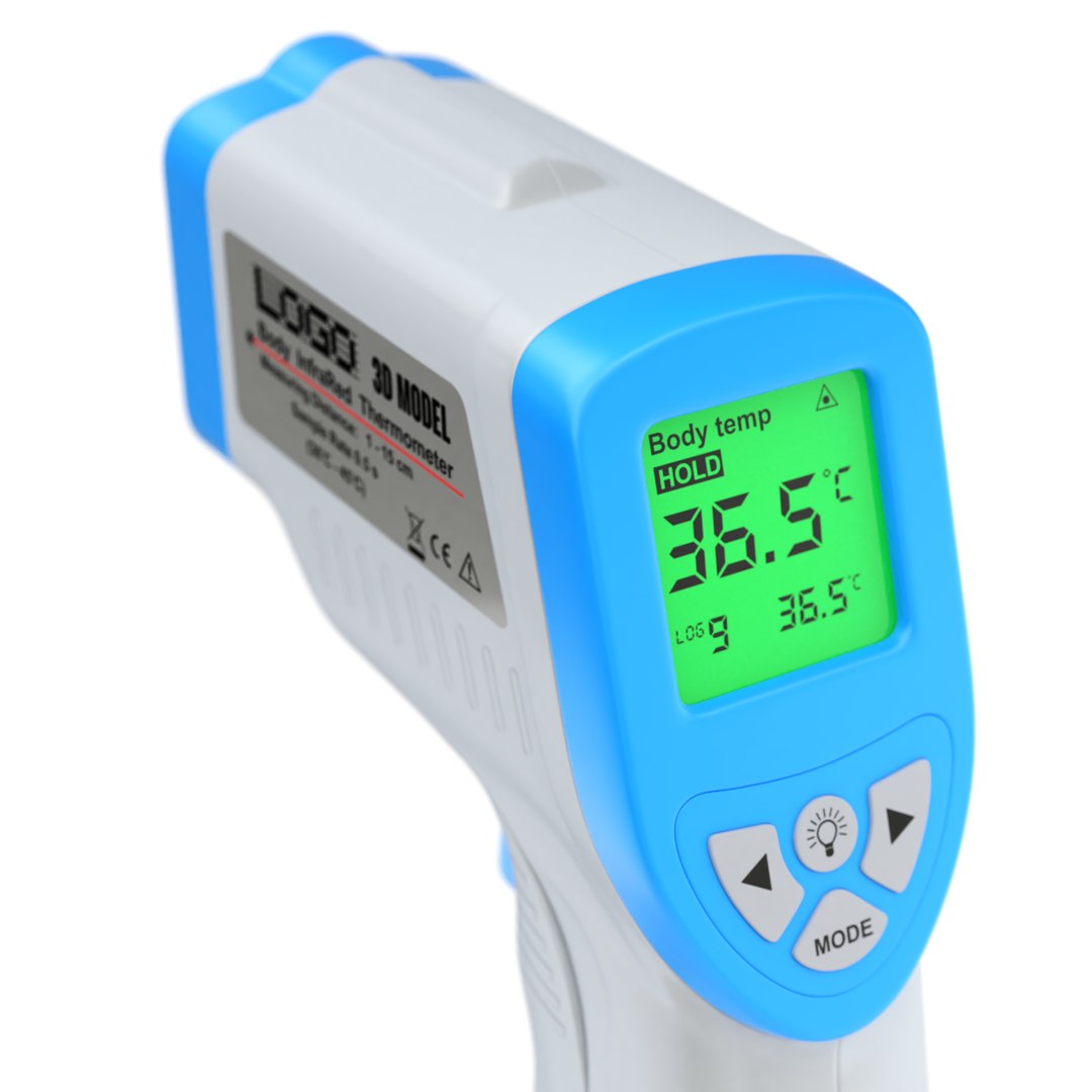 3D Body Infrared Thermometer Model TurboSquid 1540905