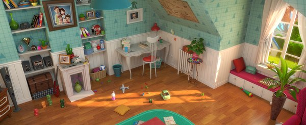 Cartoon Room Interior Full Version3D模型 - TurboSquid 1682518