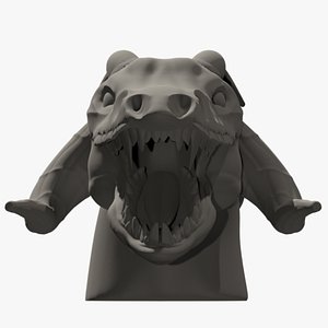 3D Sea Dragon Head