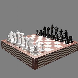 3D chess set model