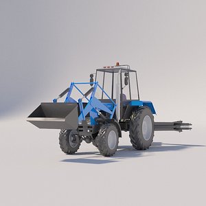 3D model tractor belarus mtz