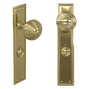 3D Beardmore Queen Ann door handle knob model