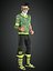 Realistisches manipuliertes Sci-Fi-Man-K-Charakter-3D-Modell