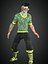 Realistisches manipuliertes Sci-Fi-Man-K-Charakter-3D-Modell