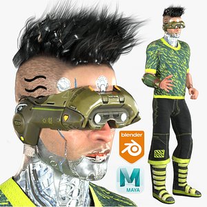 3D model Realistic Rigged Sci-Fi Man-K Character 3D Model