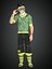 Realistisches manipuliertes Sci-Fi-Man-K-Charakter-3D-Modell