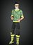 Realistisches manipuliertes Sci-Fi-Man-K-Charakter-3D-Modell
