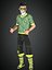 Realistisches manipuliertes Sci-Fi-Man-K-Charakter-3D-Modell