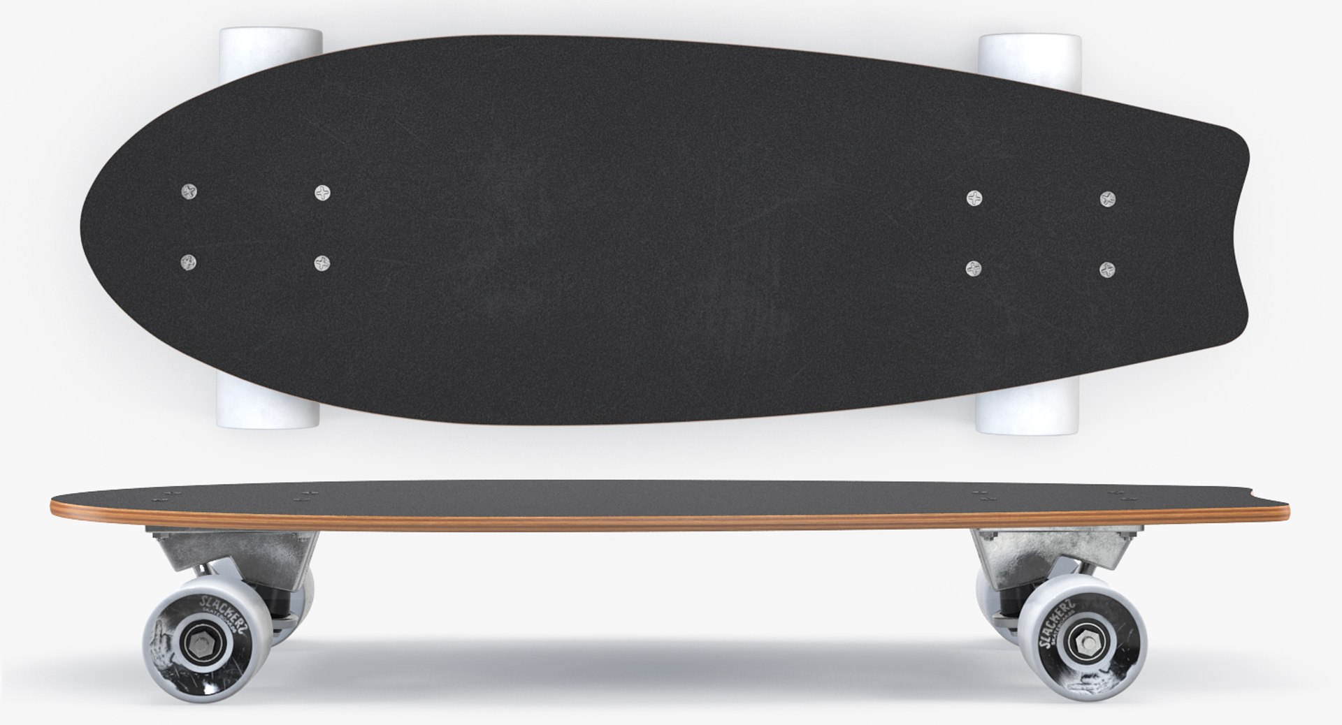 3D Fishtail Cruiser Skateboard Slackers - TurboSquid 1161781