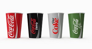 coca cola soda cups 3D model