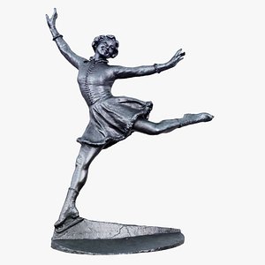 Ice Skating Girl Remastered 3D model