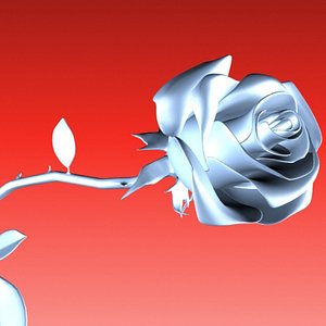 3d model rose porcelain